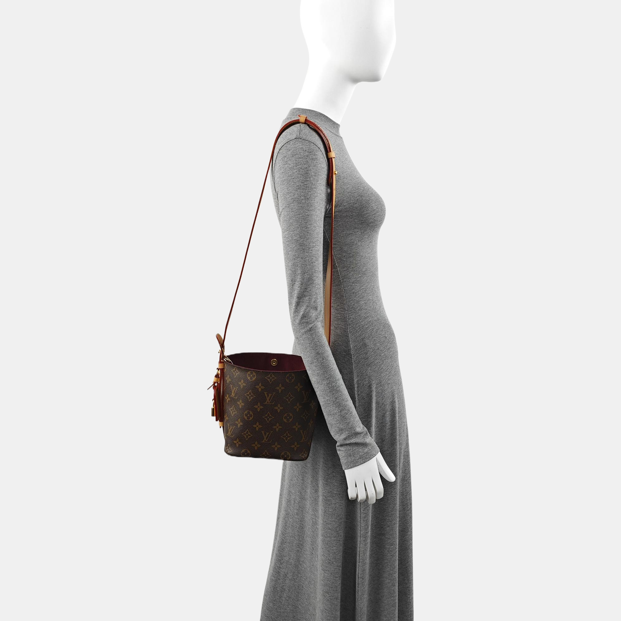 ALL IN BB Monogram Coated Canvas Brown