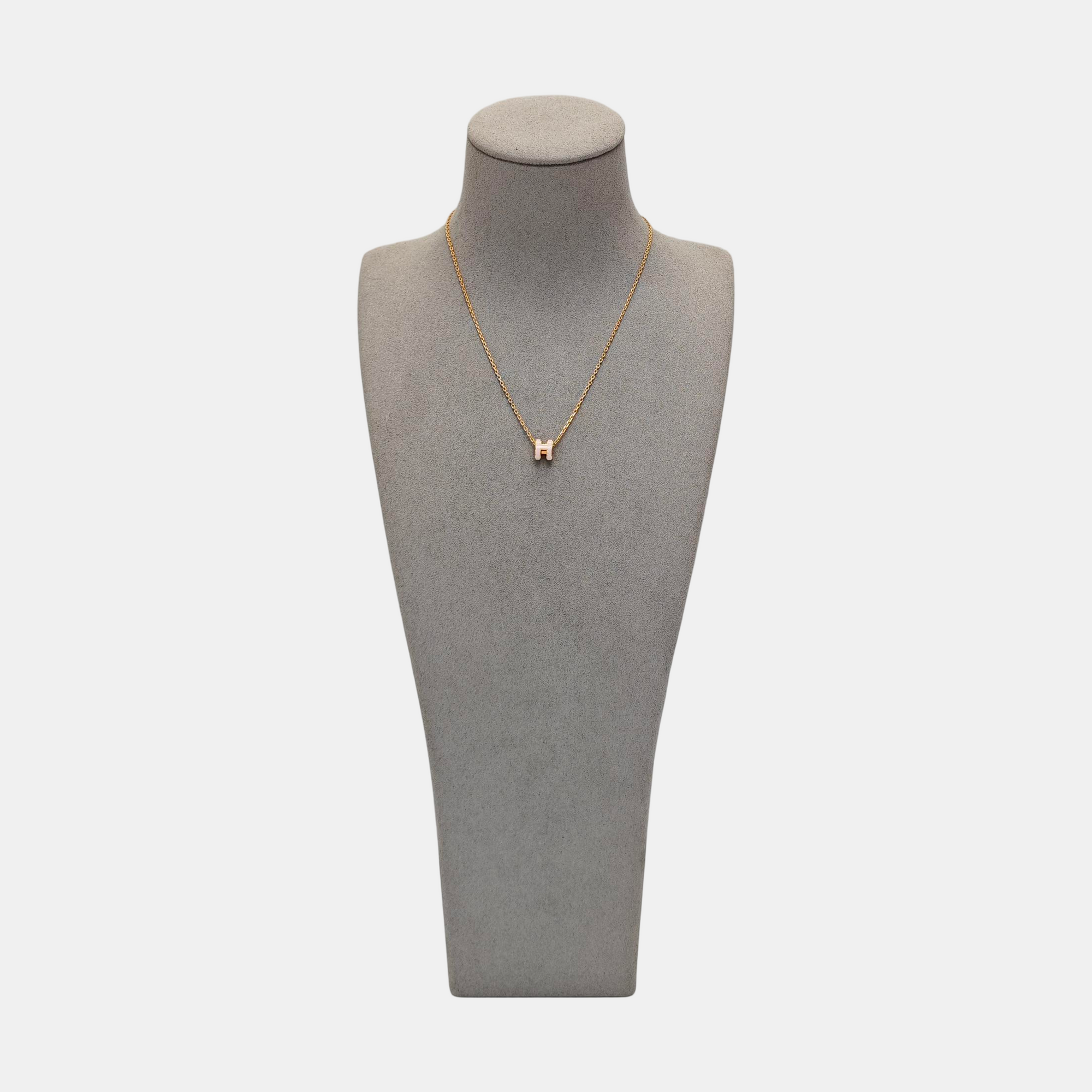 Pop H Metal Rose Gold Necklace