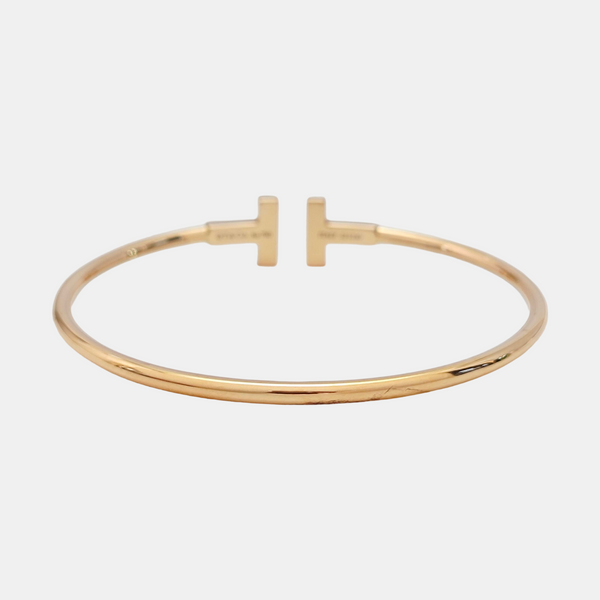 Tiffany T 18k Rose Gold Bangle