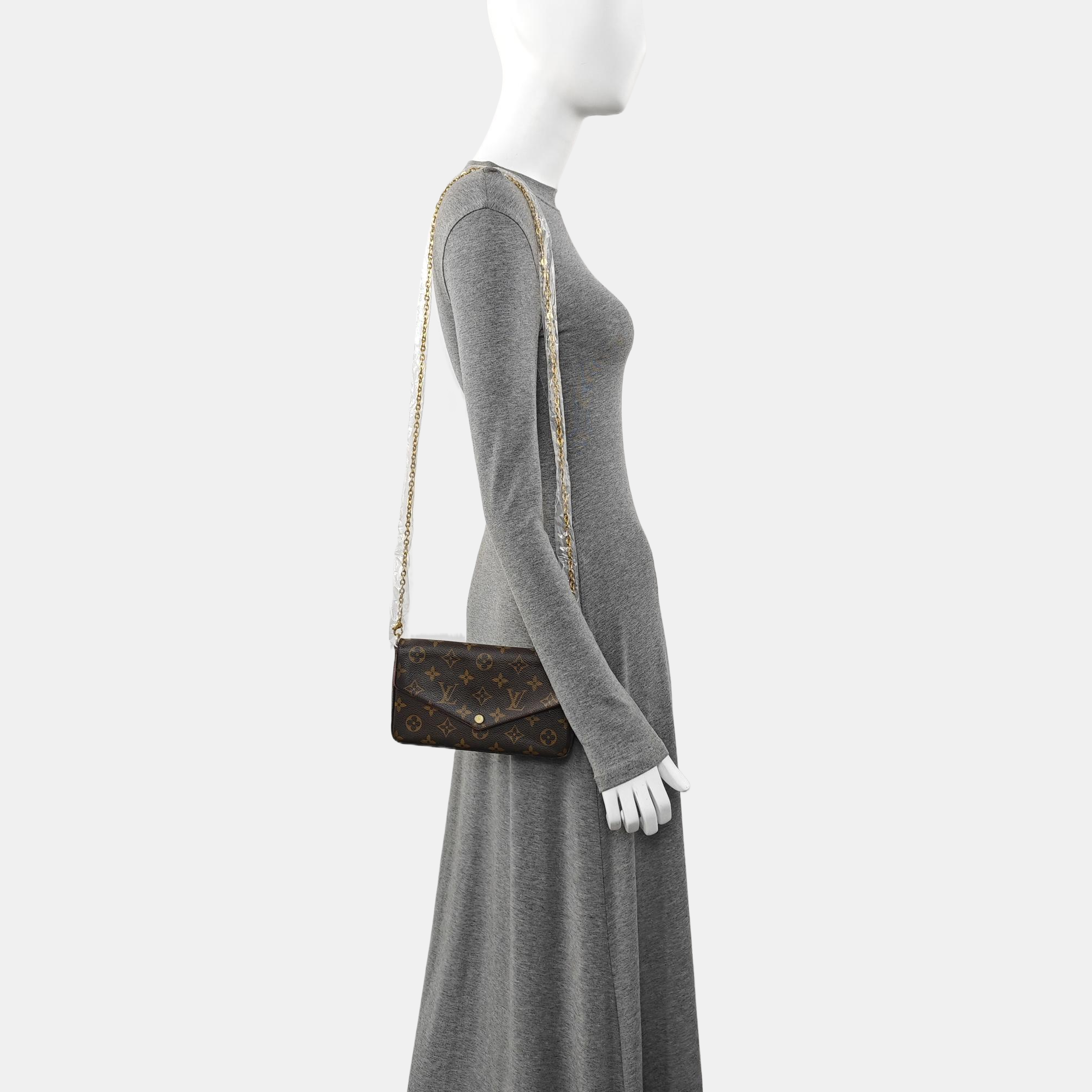 FÉLICIE Monogram Coated Canvas Brown