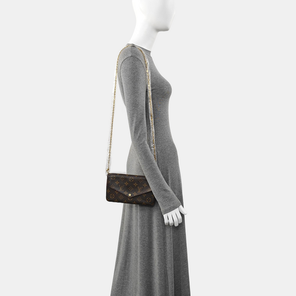 FÉLICIE Monogram Coated Canvas Brown