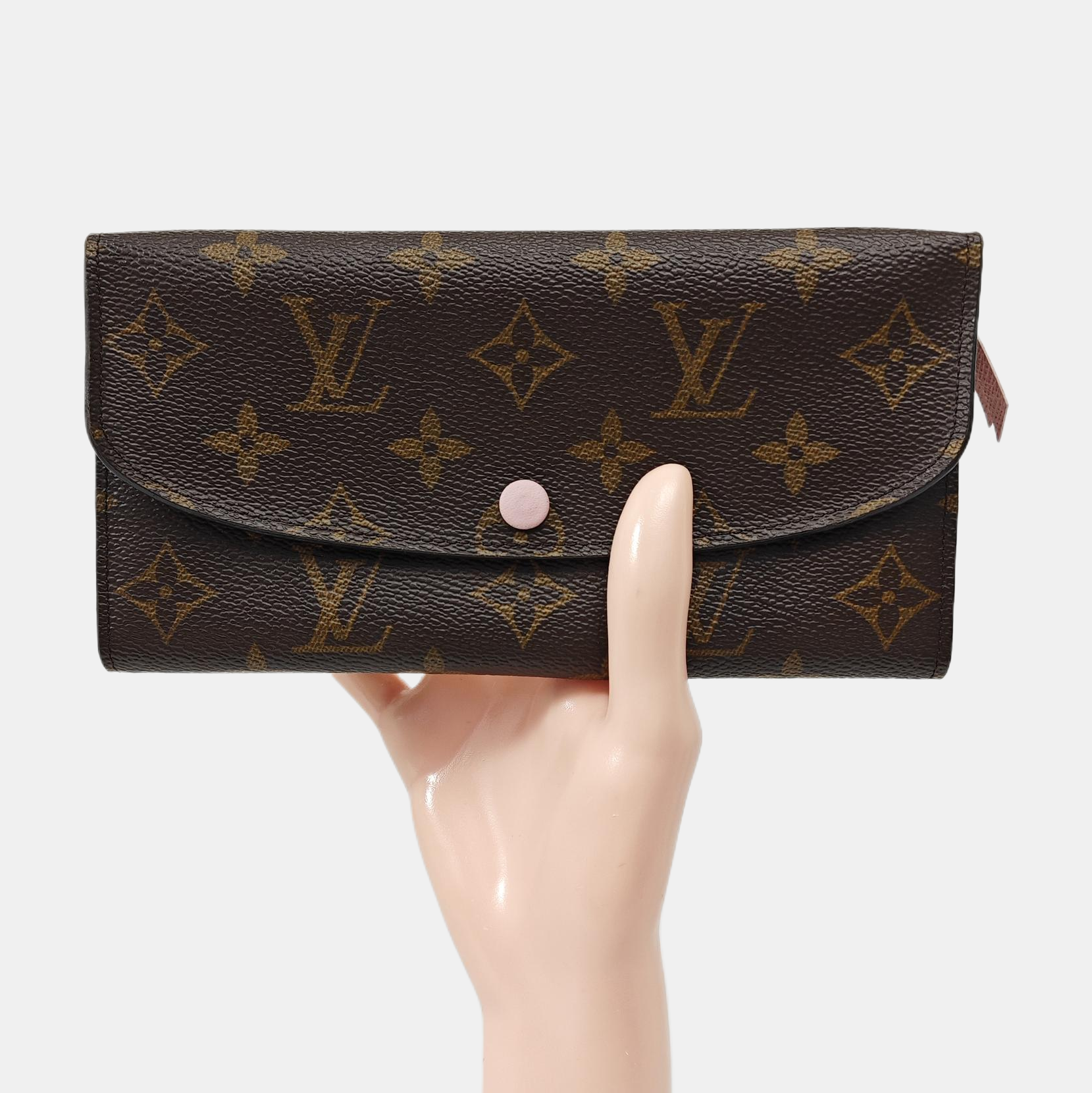 EMILIE Monogram Coated Canvas Brown Wallet