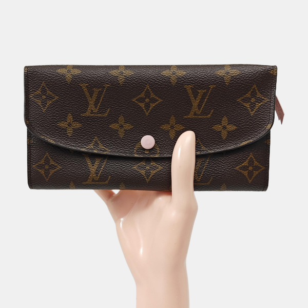 EMILIE Monogram Coated Canvas Brown Wallet