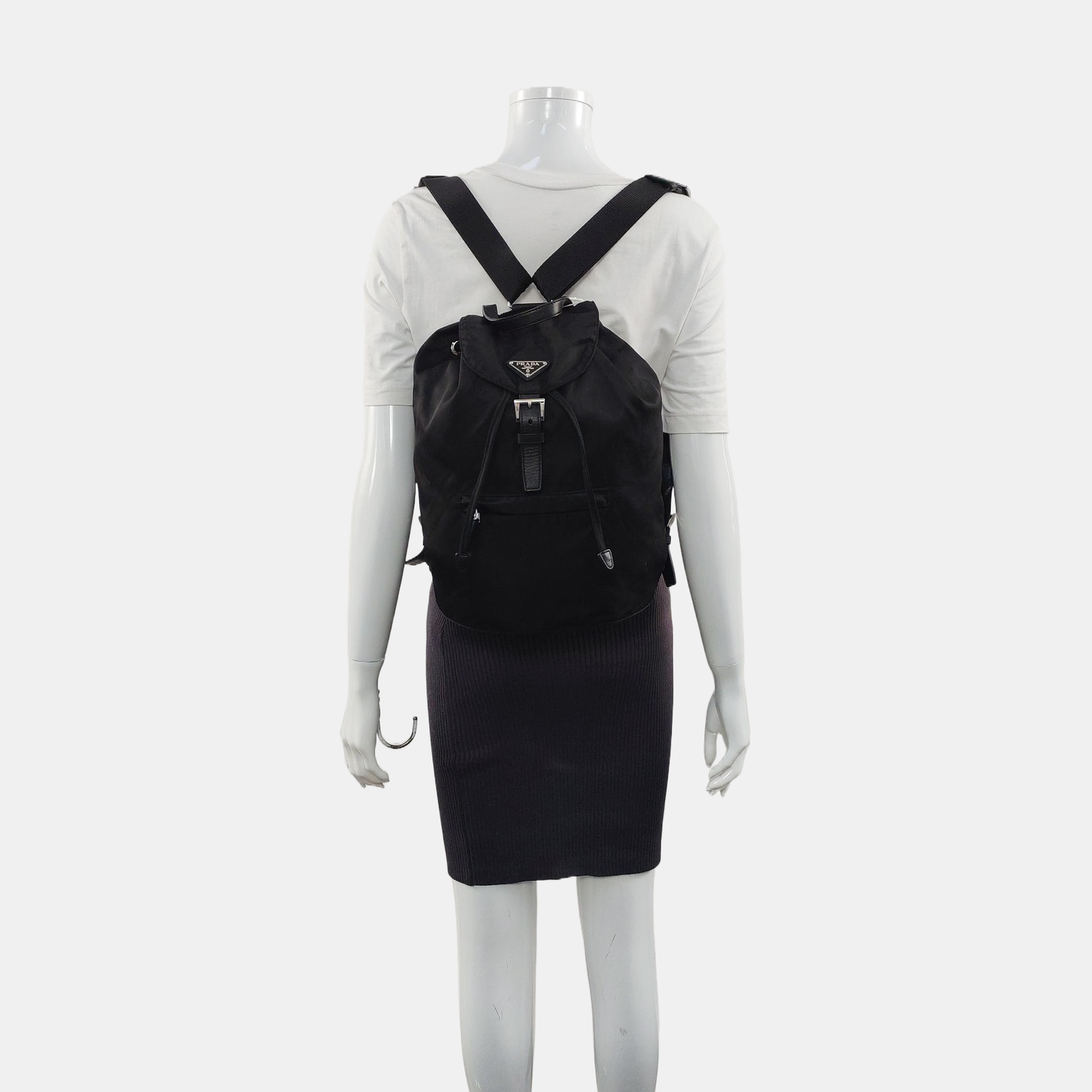 Nylon Backpack Black