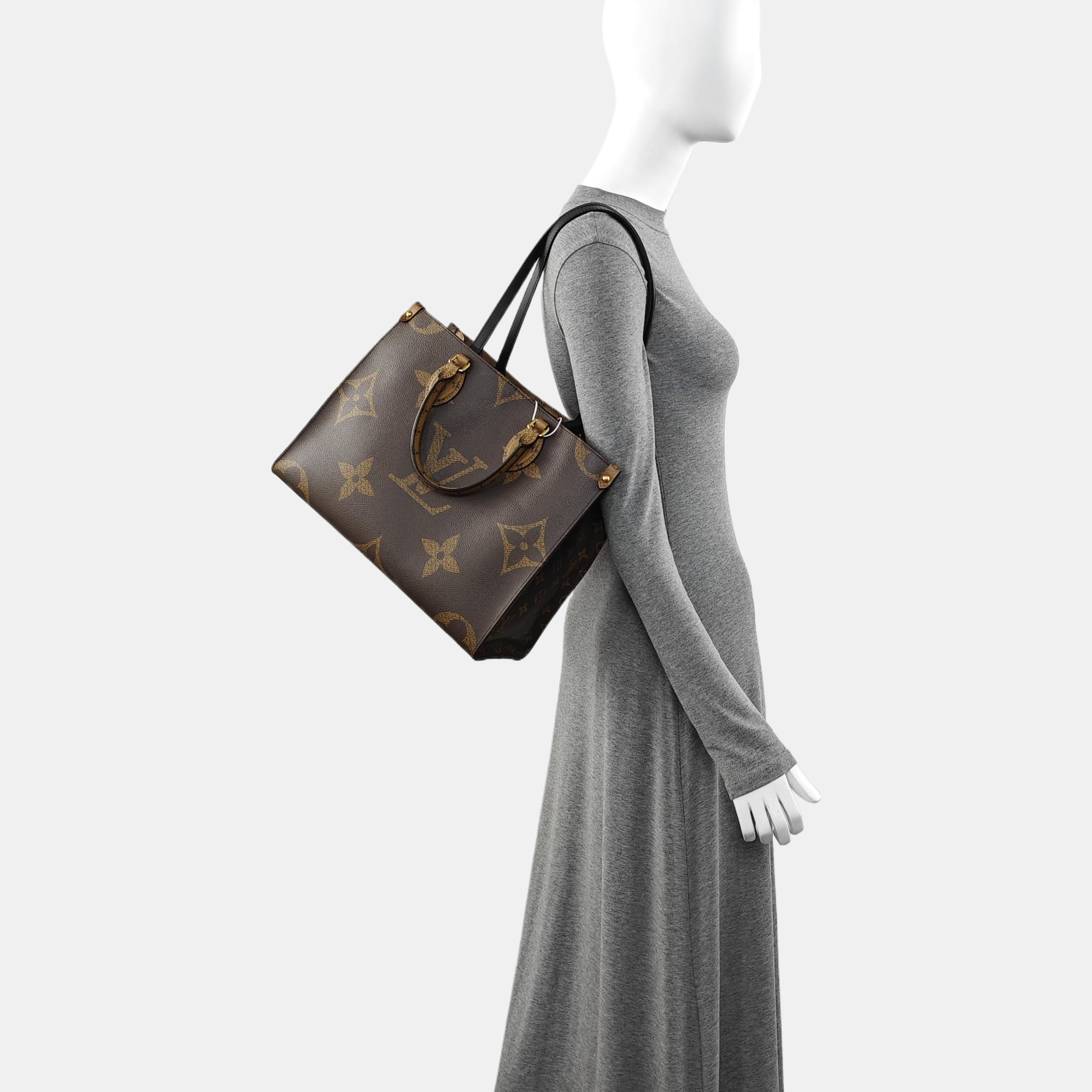 ONTHEGO MM Monogram Coated Canvas Brown