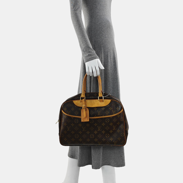 DEAUVILLE MM Monogram Coated Canvas Brown