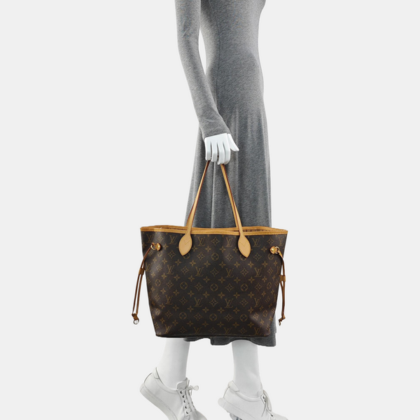 NEVERFULL MM Monogram Coated Canvas Brown