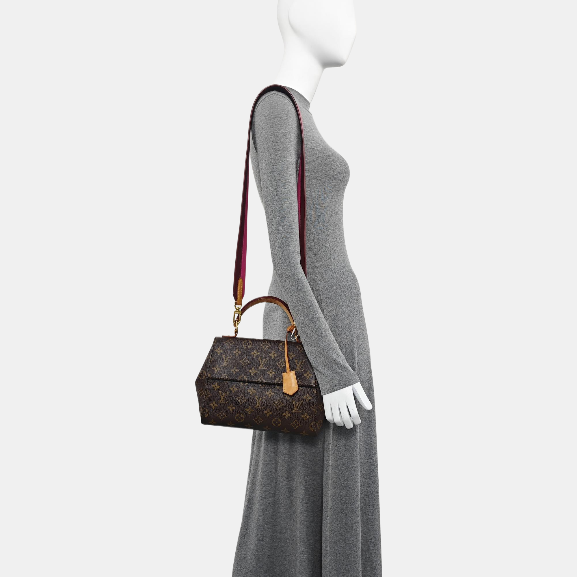 CLUNY PM Monogram Coated Canvas Brown