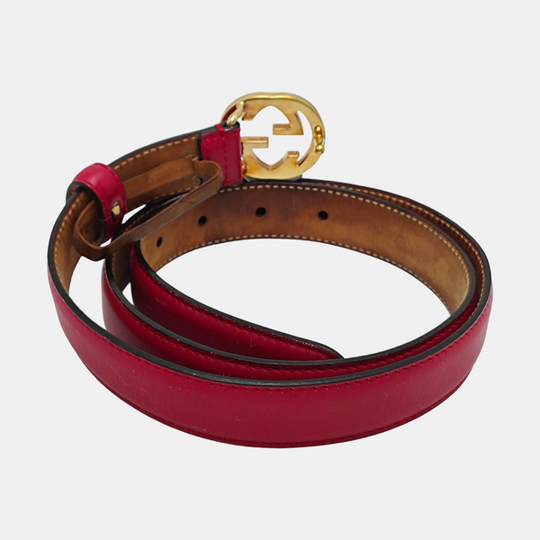 Leather Belt Red