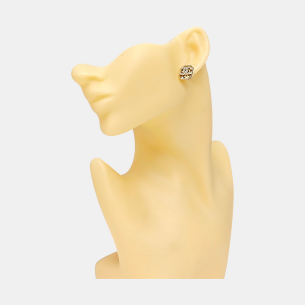 Metal Gold Stud Earrings