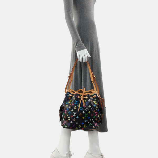 LV × TM NÉONOÉ MM Monogram Coated Canvas Black