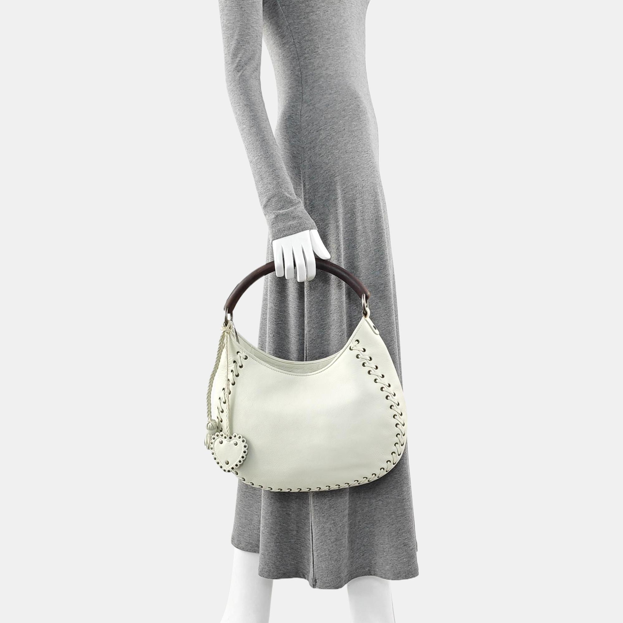 Calfskin Top Handle Bag White