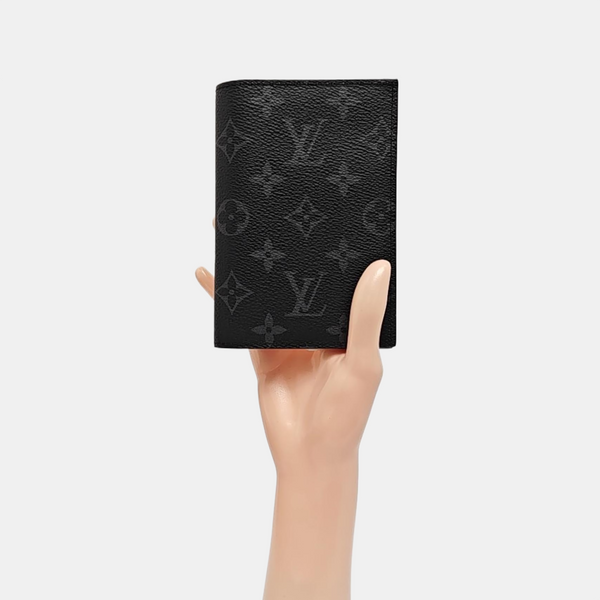 Monogram Coated Canvas Card Holder Gray