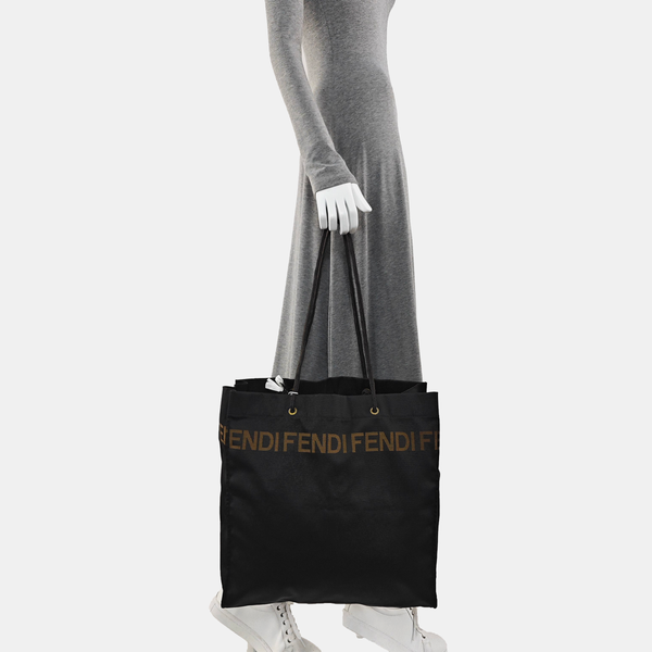 Fabric Shoulder Bag Black