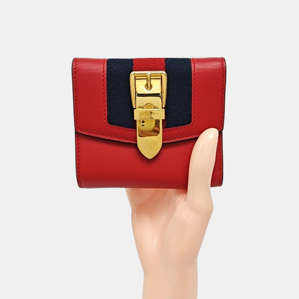 Authenticated pre-owned  Sylvie Calfskin Red Wallet - Wallet at Looply