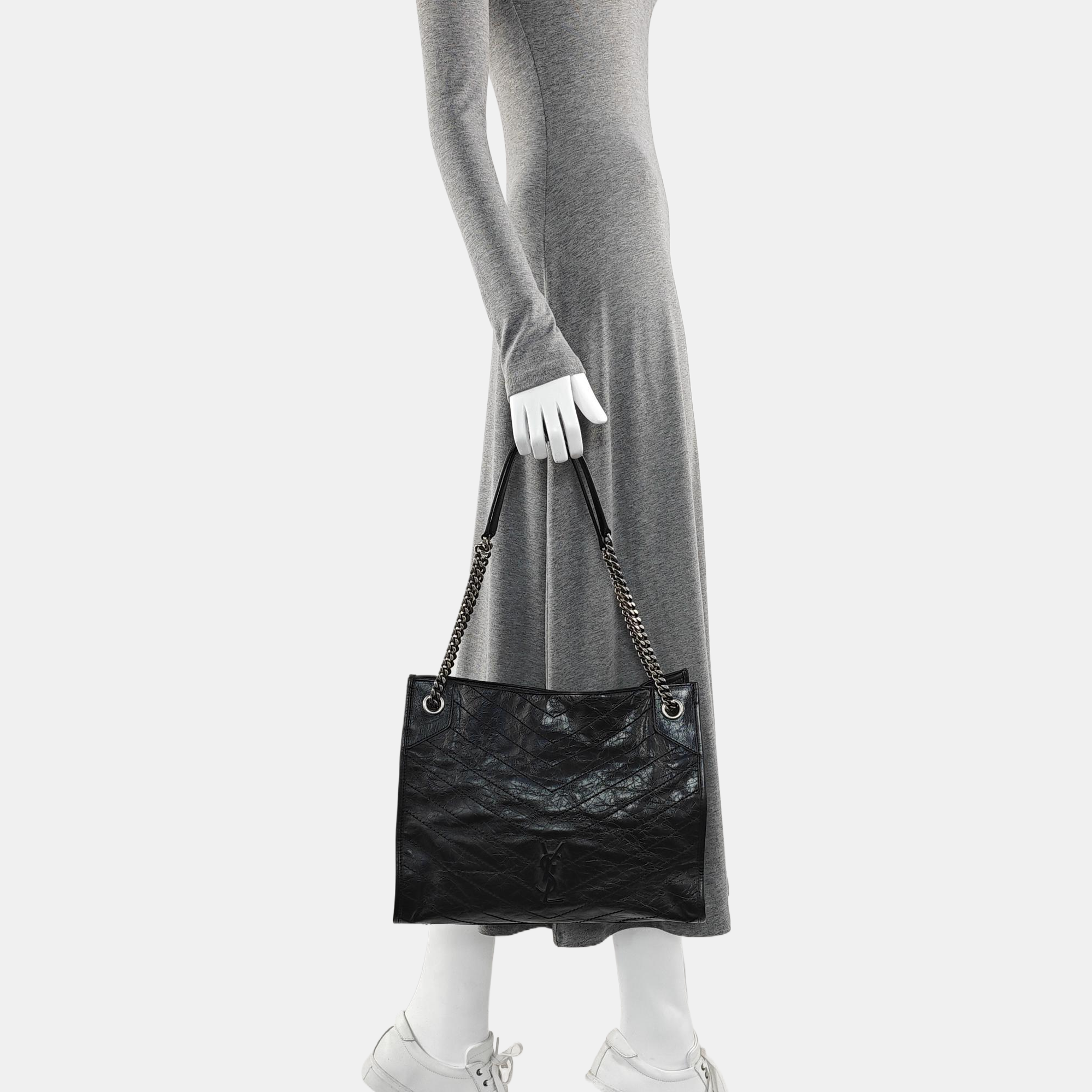 NIKI Medium Quilted Calfskin Black