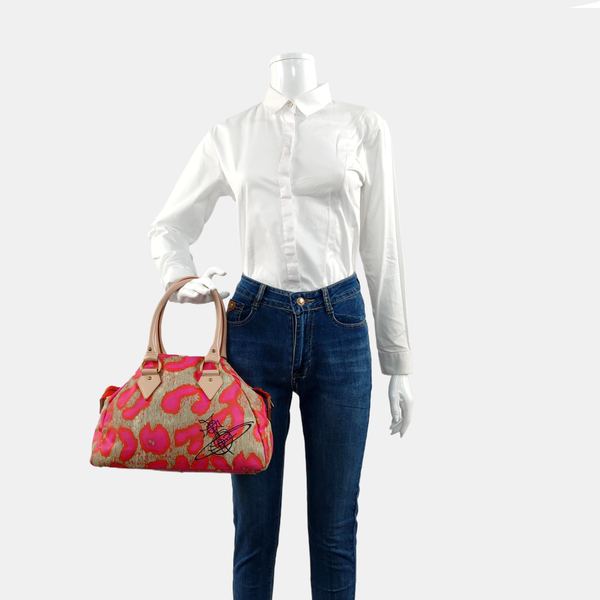 Canvas Top Handle Bag Multicolor