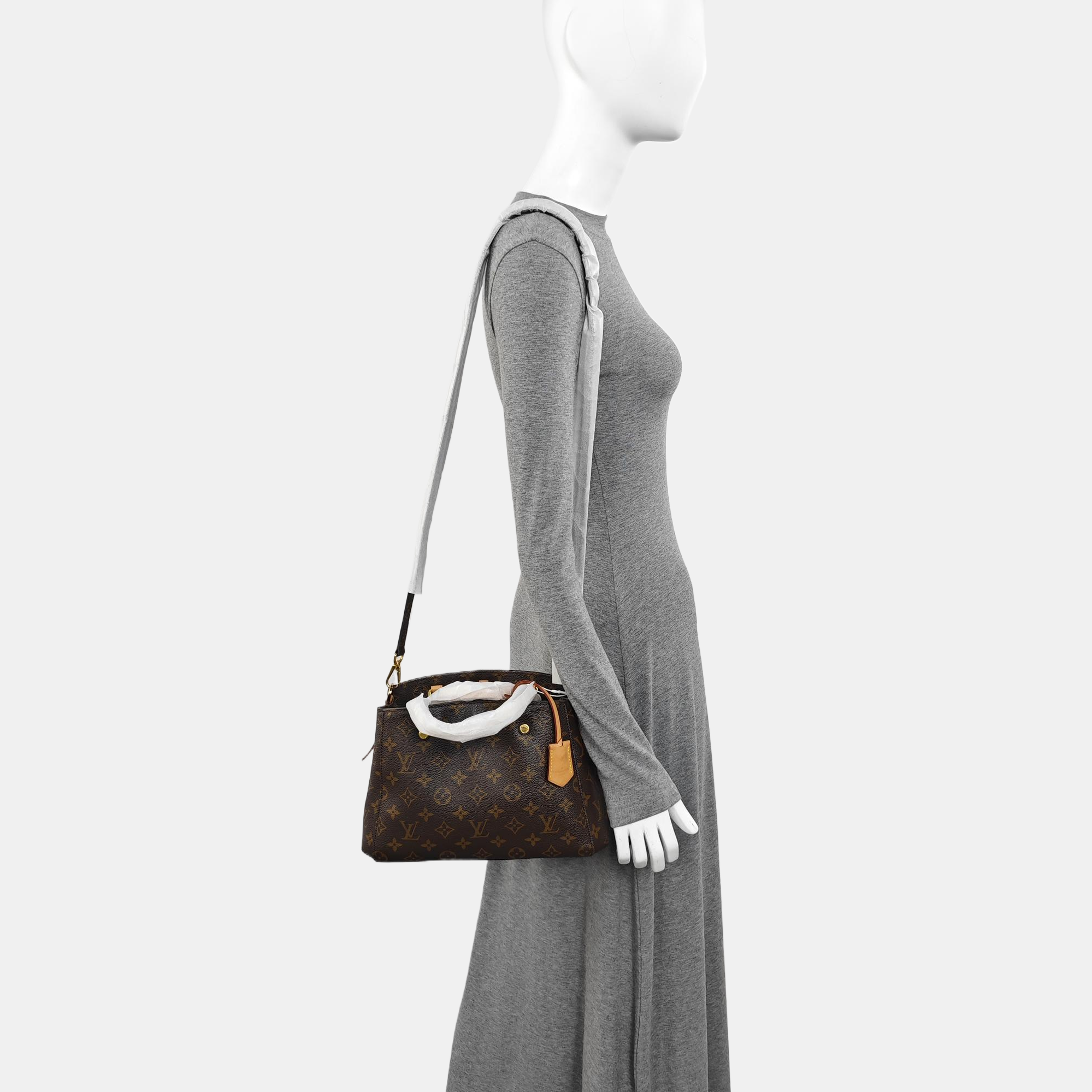 MONTAIGNE BB Monogram Coated Canvas Brown