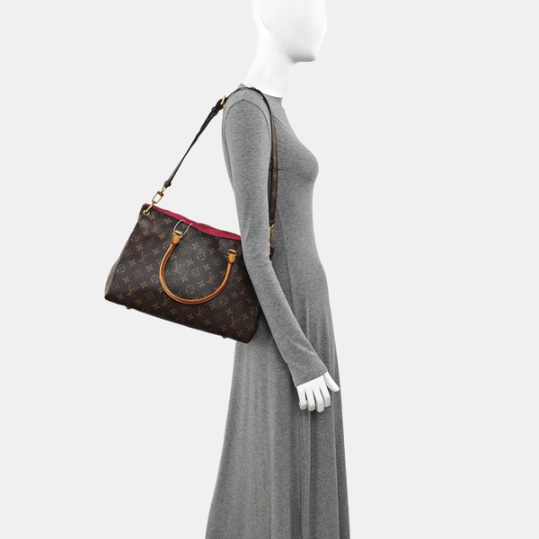 PALLAS MM Monogram Coated Canvas Brown
