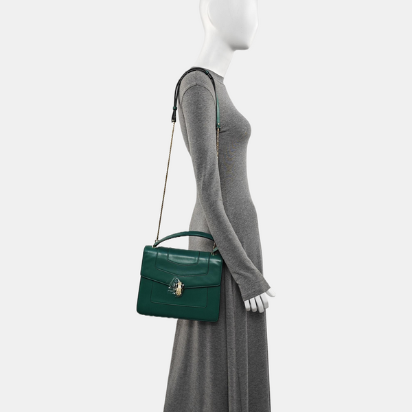 SERPENTI FOREVER Medium Calfskin Green