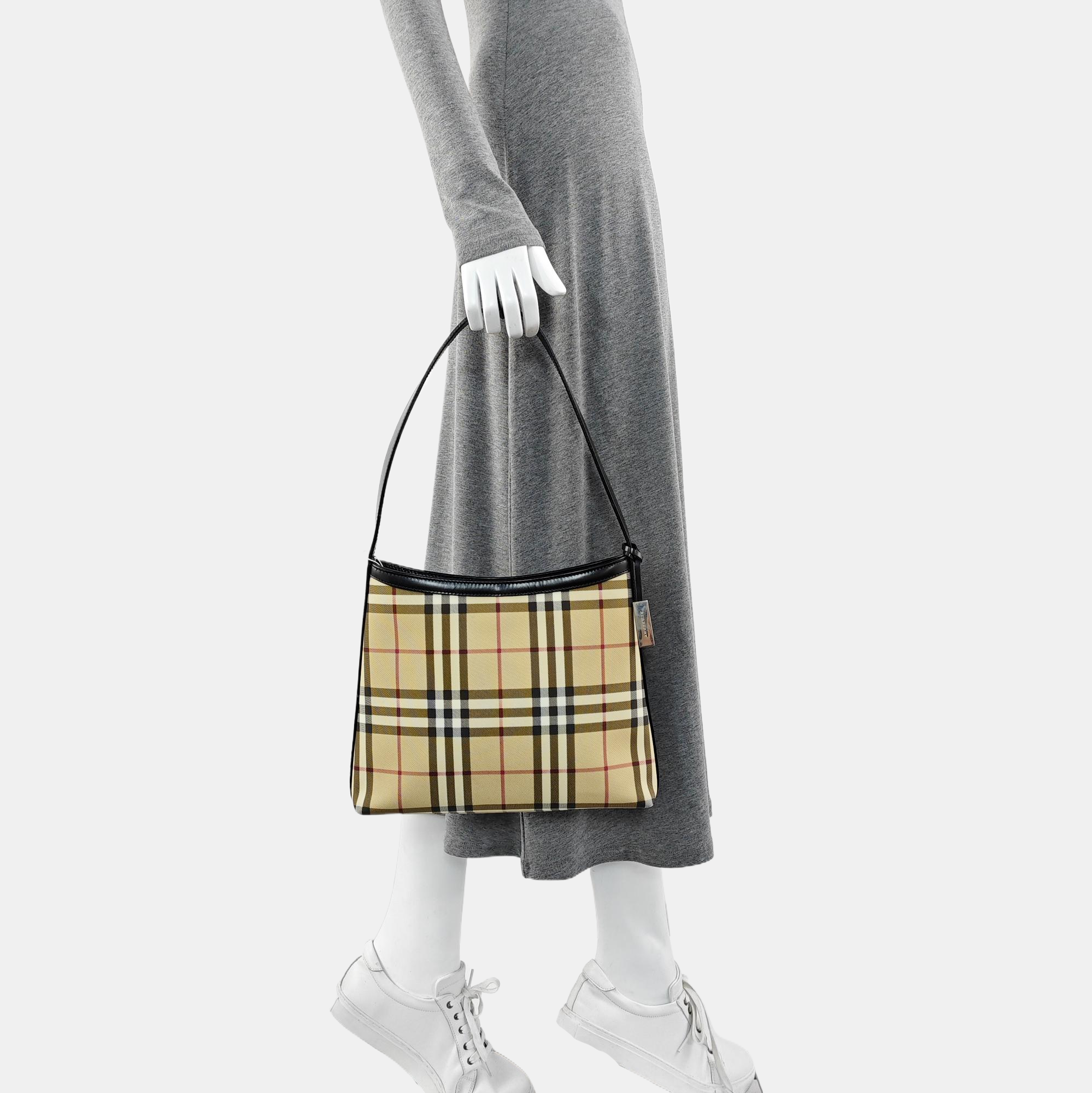 Coated Canvas Tote Bag Beige