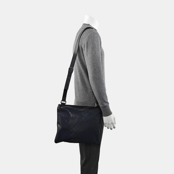 Monogram Coated Canvas Shoulder Bag Blue