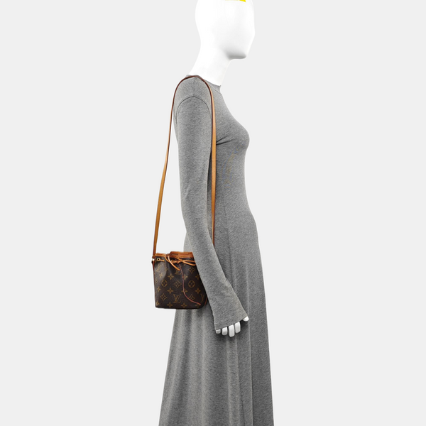 NÉONOÉ Nano Monogram Coated Canvas Brown