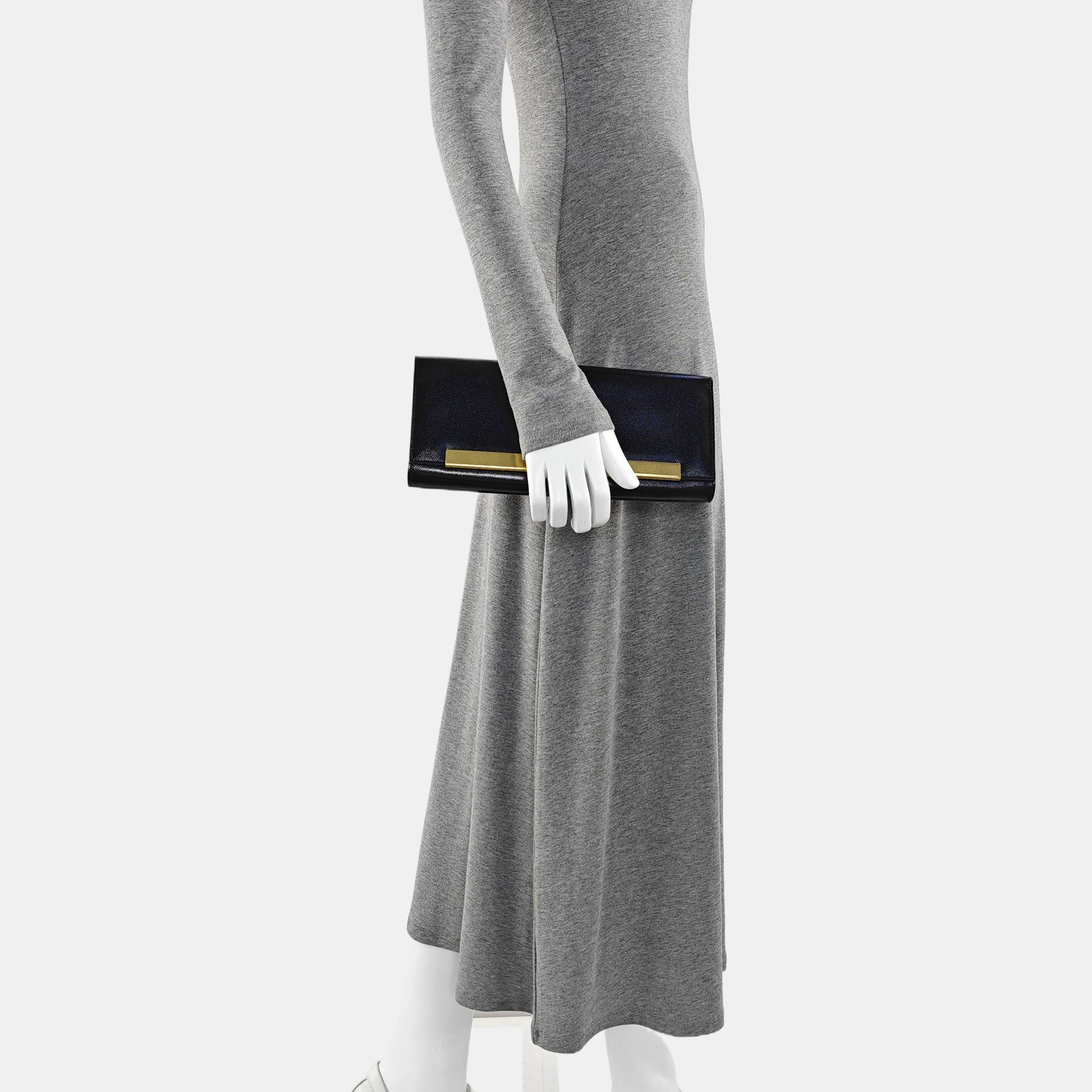 Calfskin Clutch Black