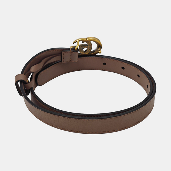 Leather Belt Beige