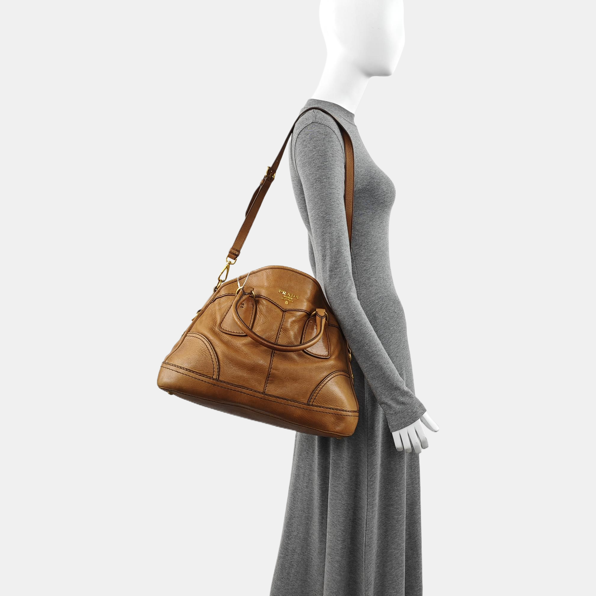 Calfskin Tote Bag Brown