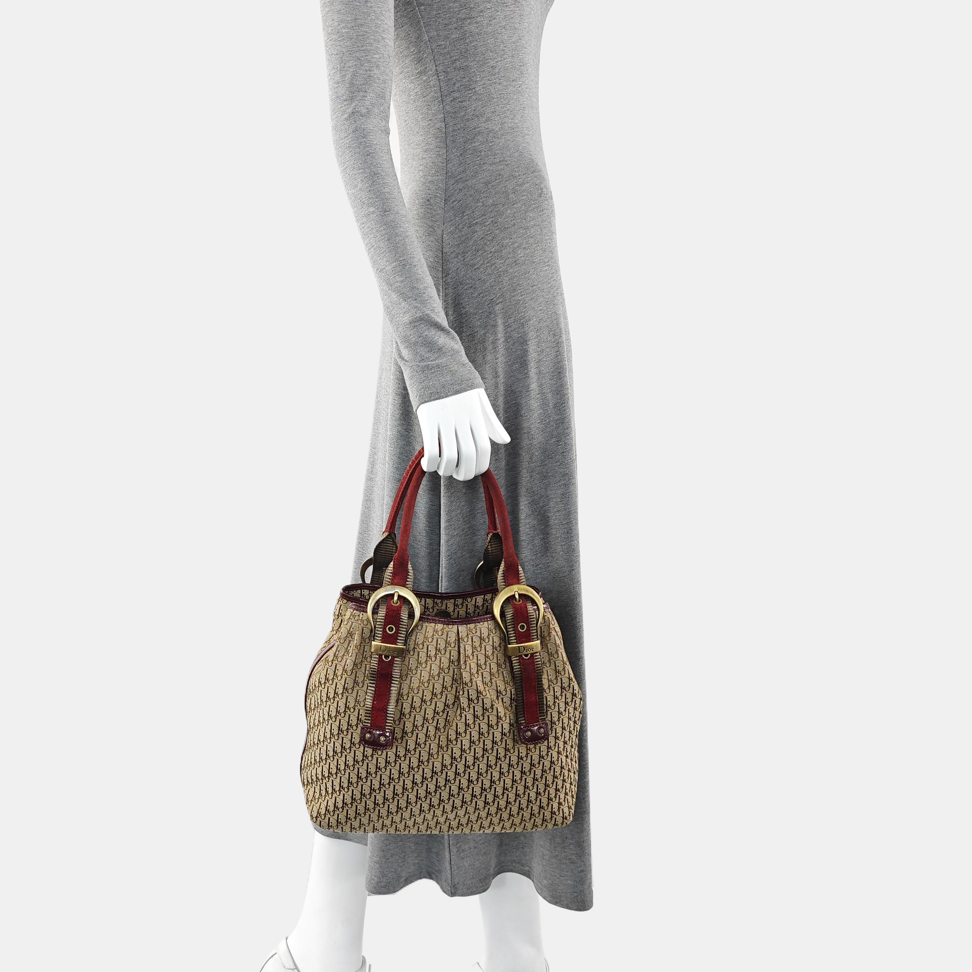 Oblique Canvas Tote Bag Beige