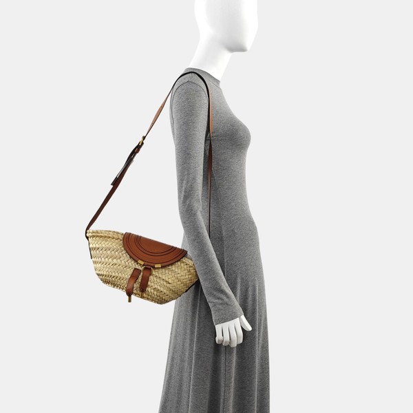 Special Material Shoulder Bag Beige