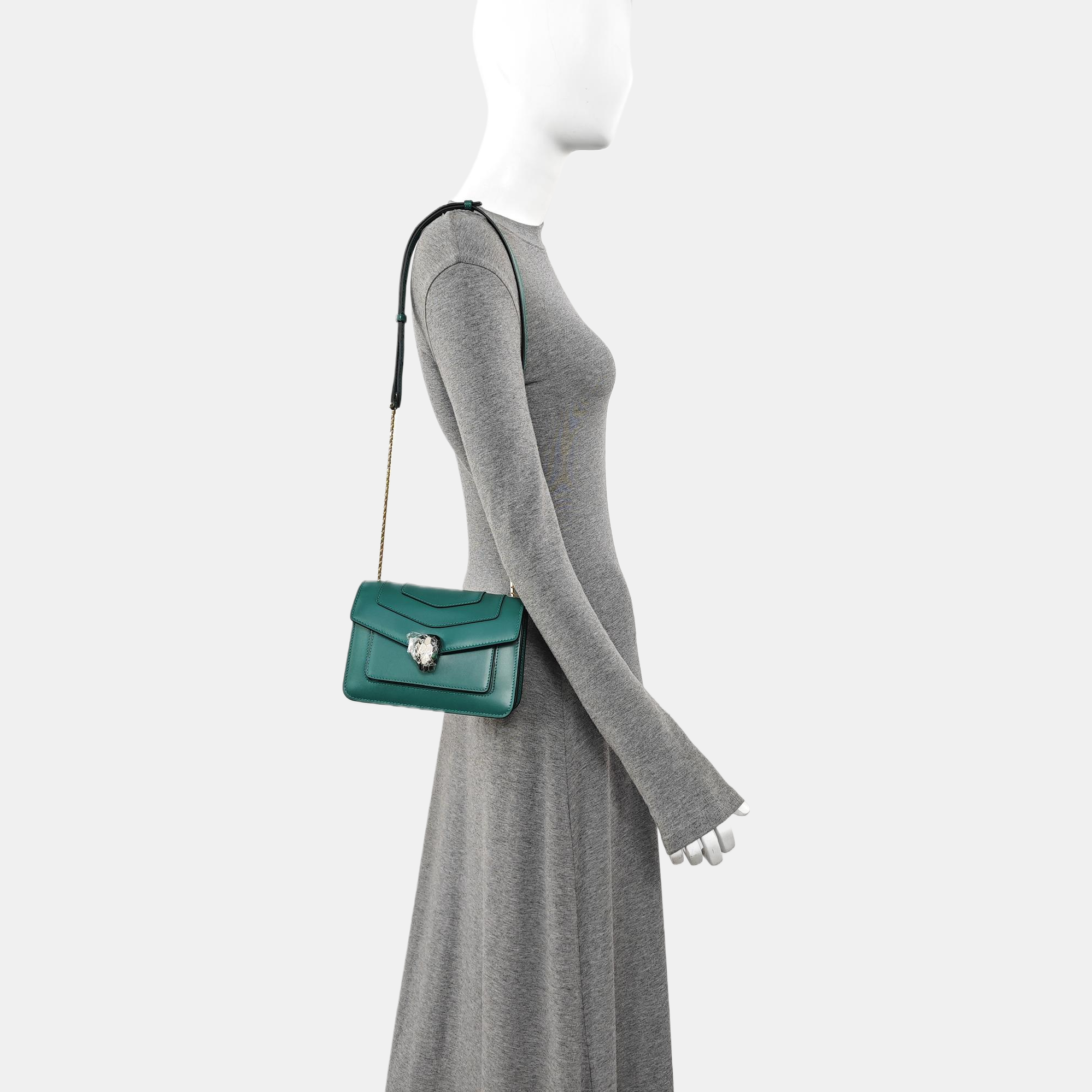 SERPENTI FOREVER Small Calfskin Green