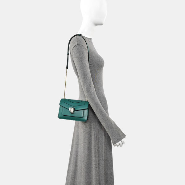 SERPENTI FOREVER Small Calfskin Green