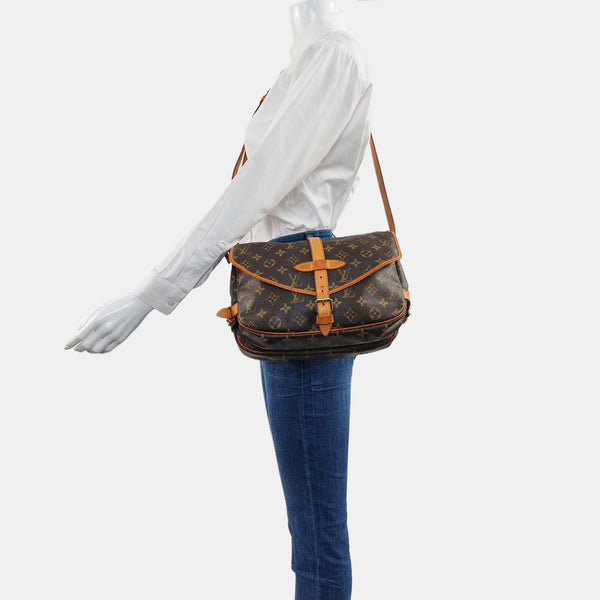 SAUMUR Monogram Coated Canvas Brown