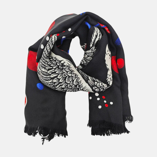 Black Mulberry Silk Scarf