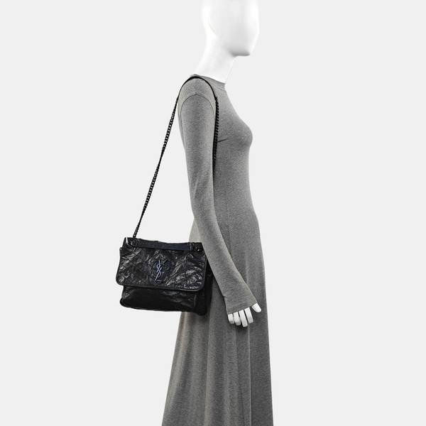 NIKI Medium Quilted Calfskin Black