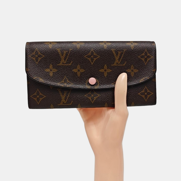 EMILIE Monogram Coated Canvas Brown Wallet
