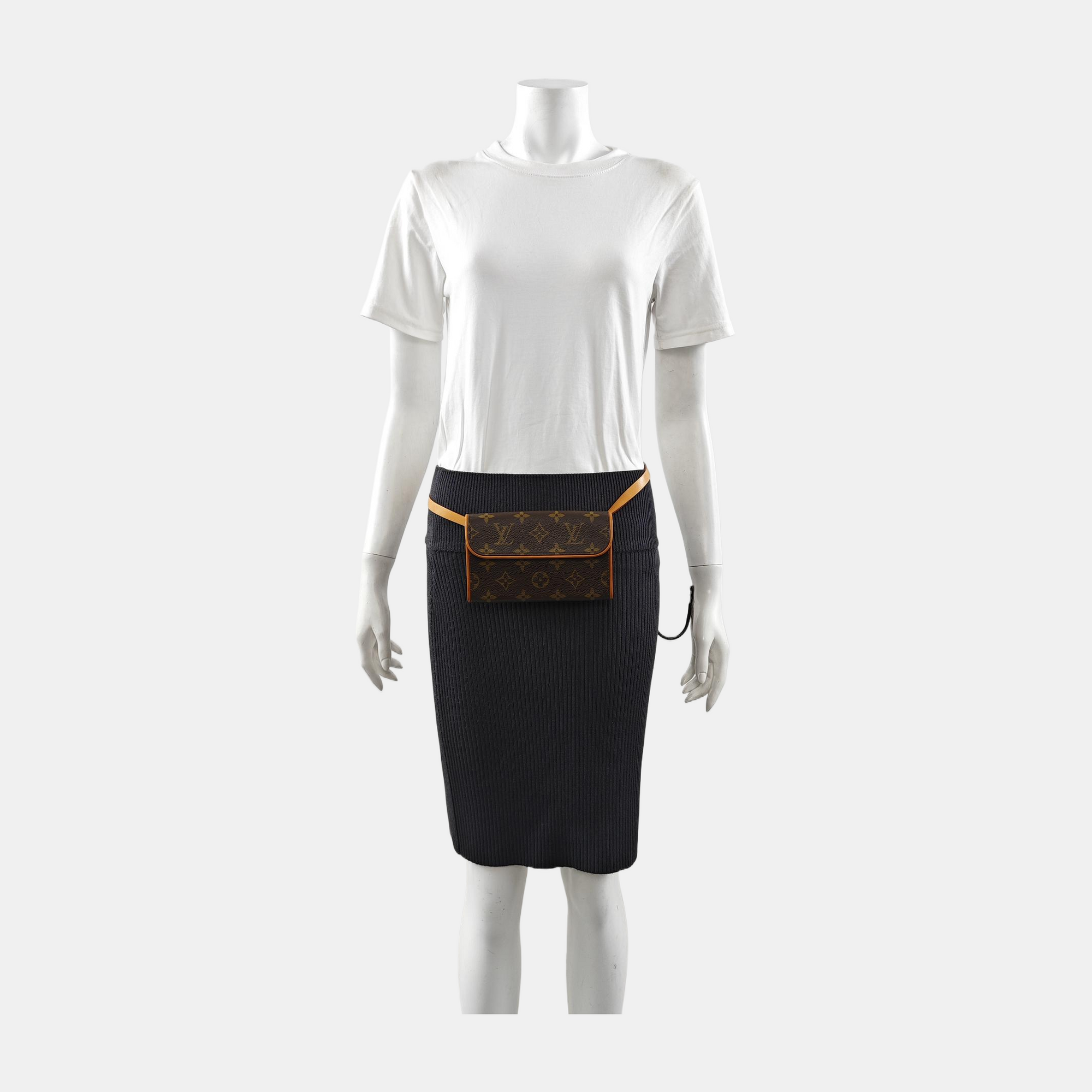 FLORENTINE Monogram Coated Canvas Brown