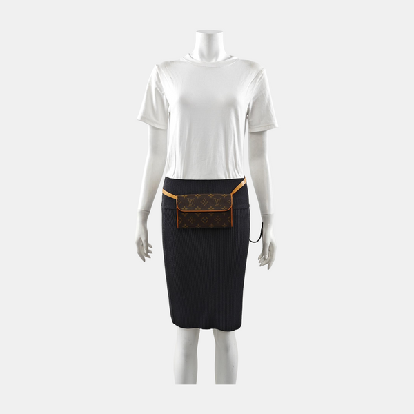 FLORENTINE Monogram Coated Canvas Brown
