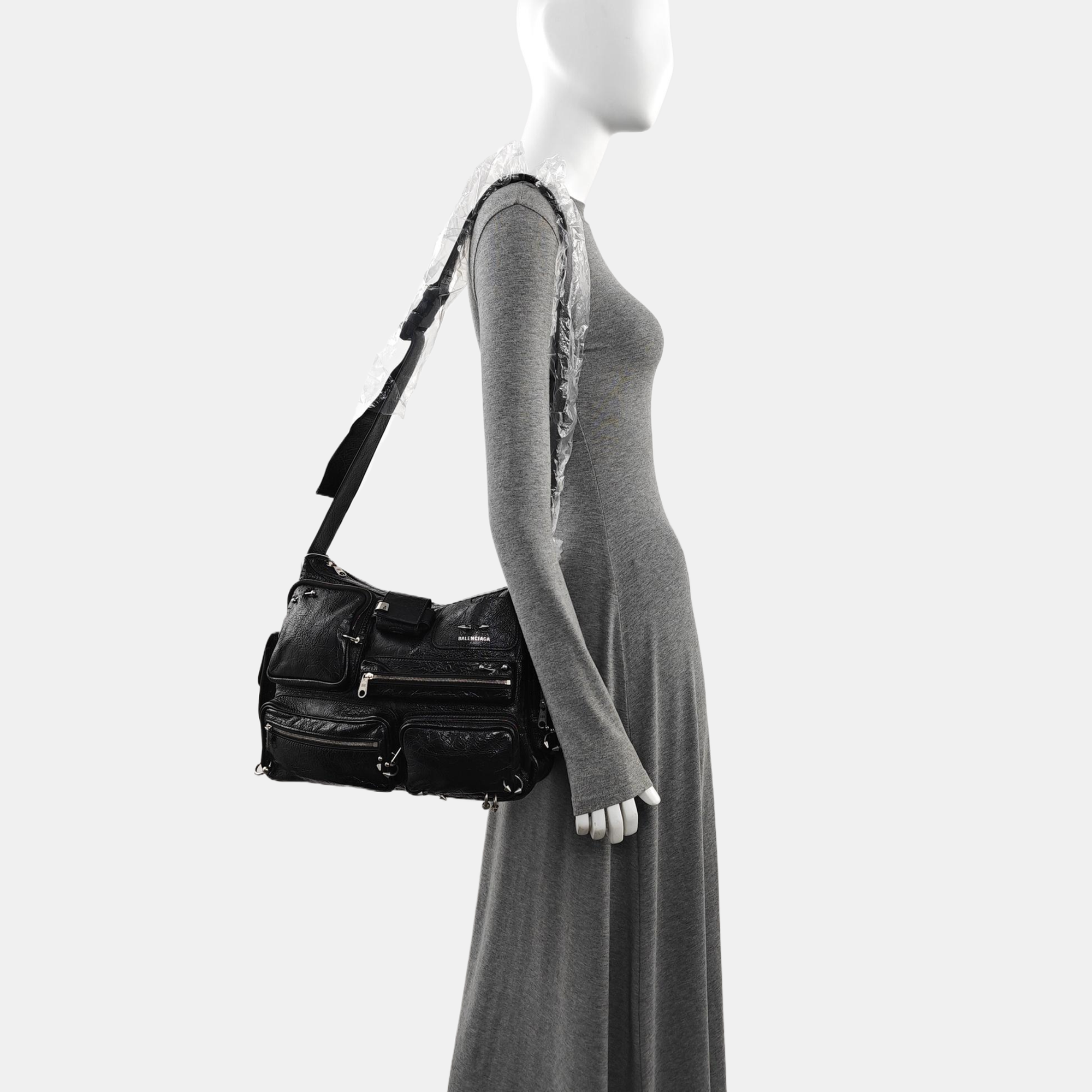 Lambskin Shoulder Bag Black