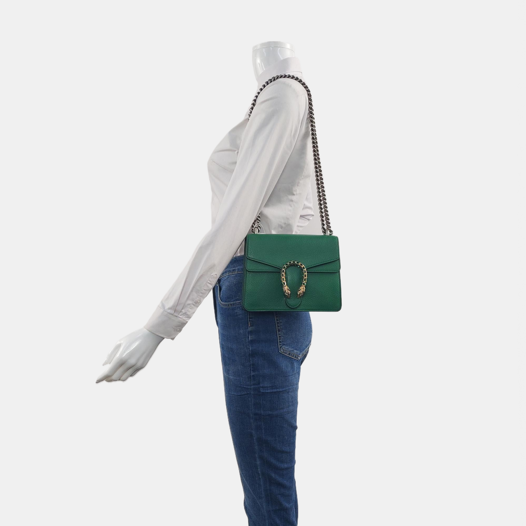 Authenticated pre-owned  Dionysus Mini Calfskin Green - Shoulder Bag at Looply