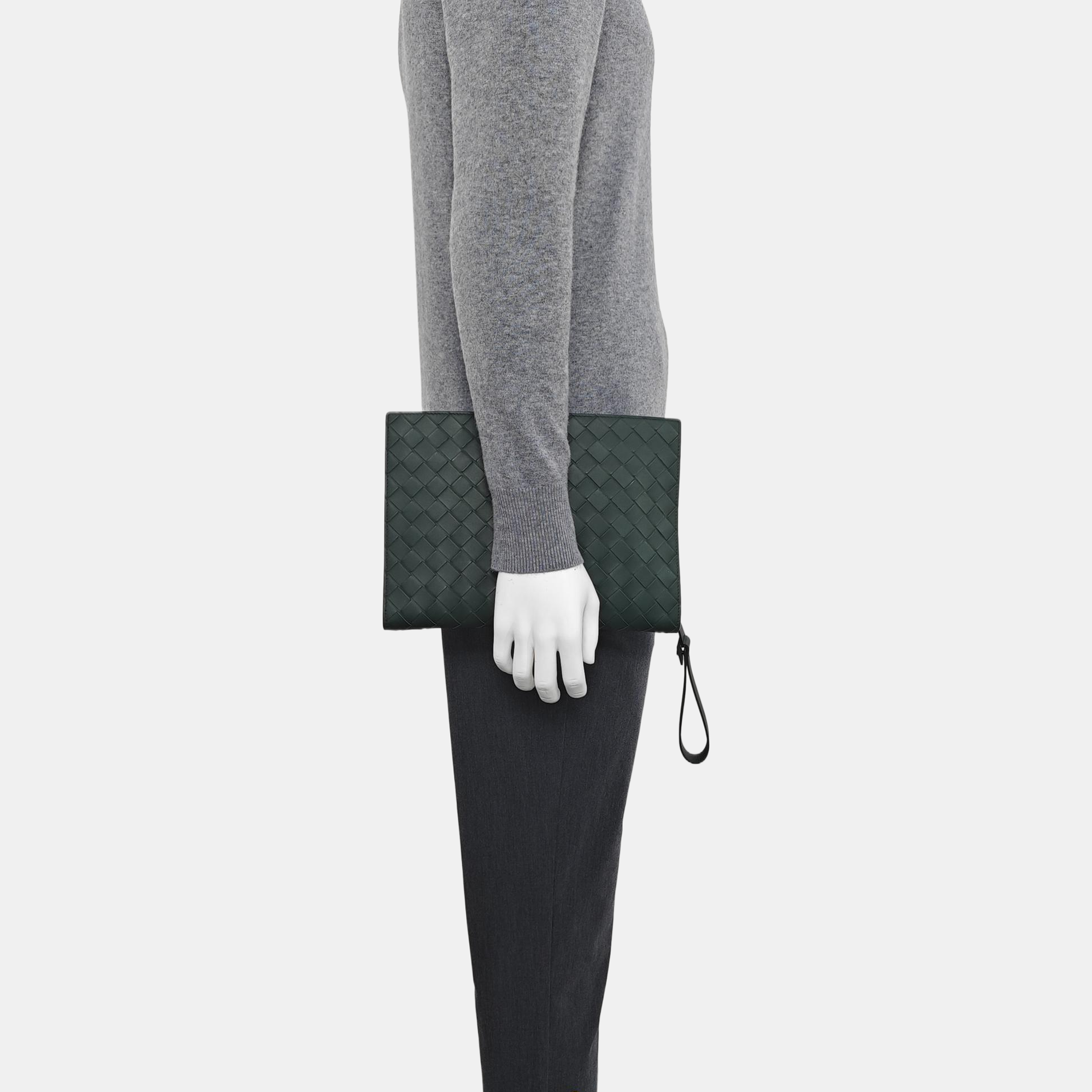 Calfskin Clutch Small Green