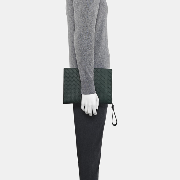 Calfskin Clutch Small Green