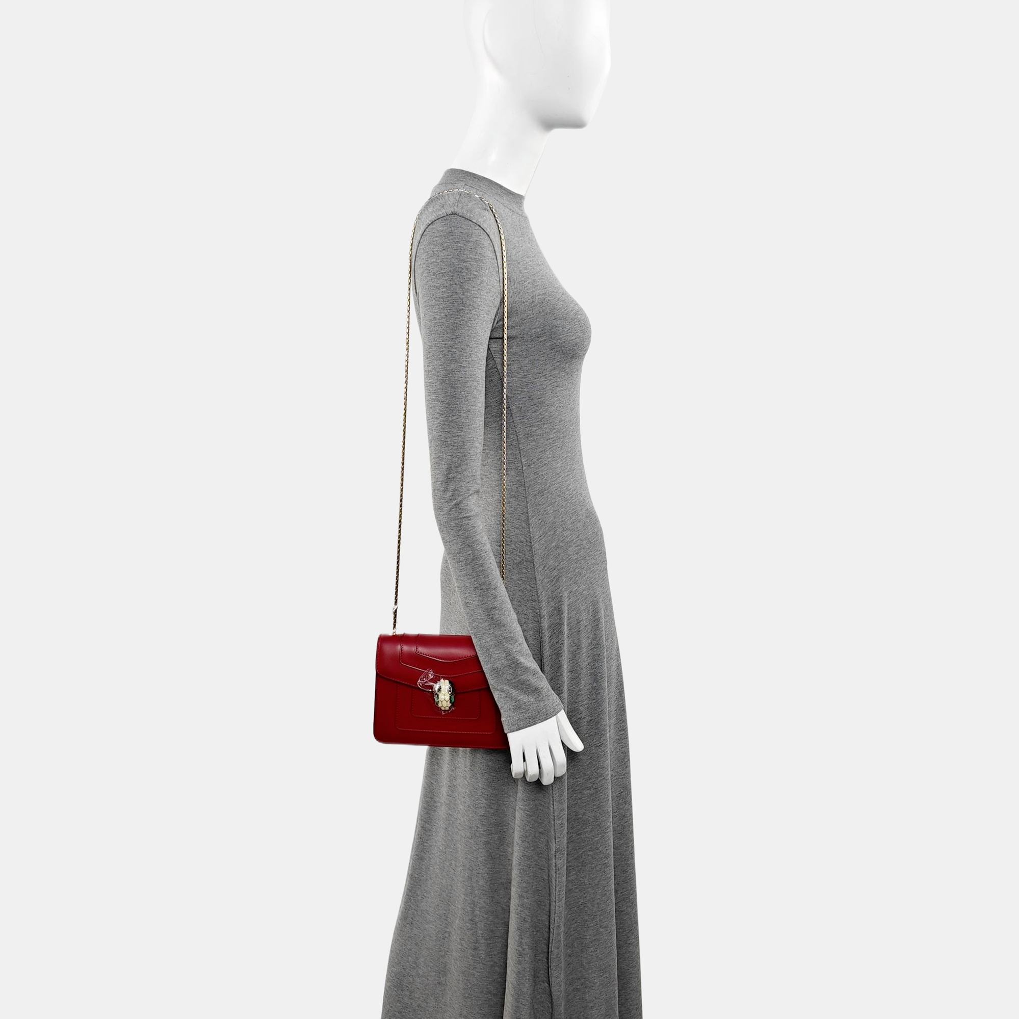 SERPENTI FOREVER Small Calfskin Red