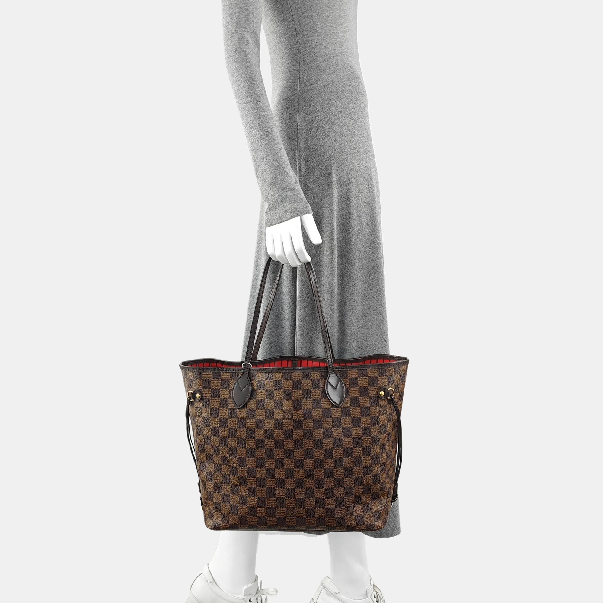 NEVERFULL MM Damier Ebene Coated Canvas Brown