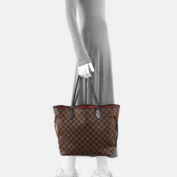 NEVERFULL MM Damier Ebene Coated Canvas Brown