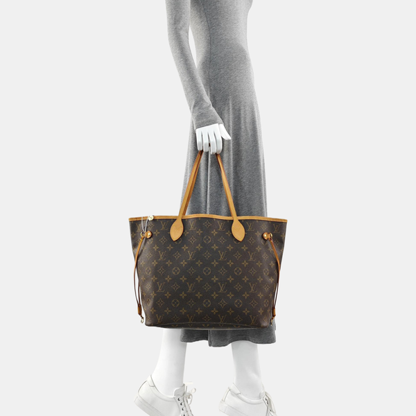 NEVERFULL MM Monogram Coated Canvas Brown