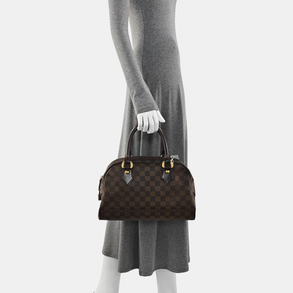 DUOMO Damier Ebene Coated Canvas Brown