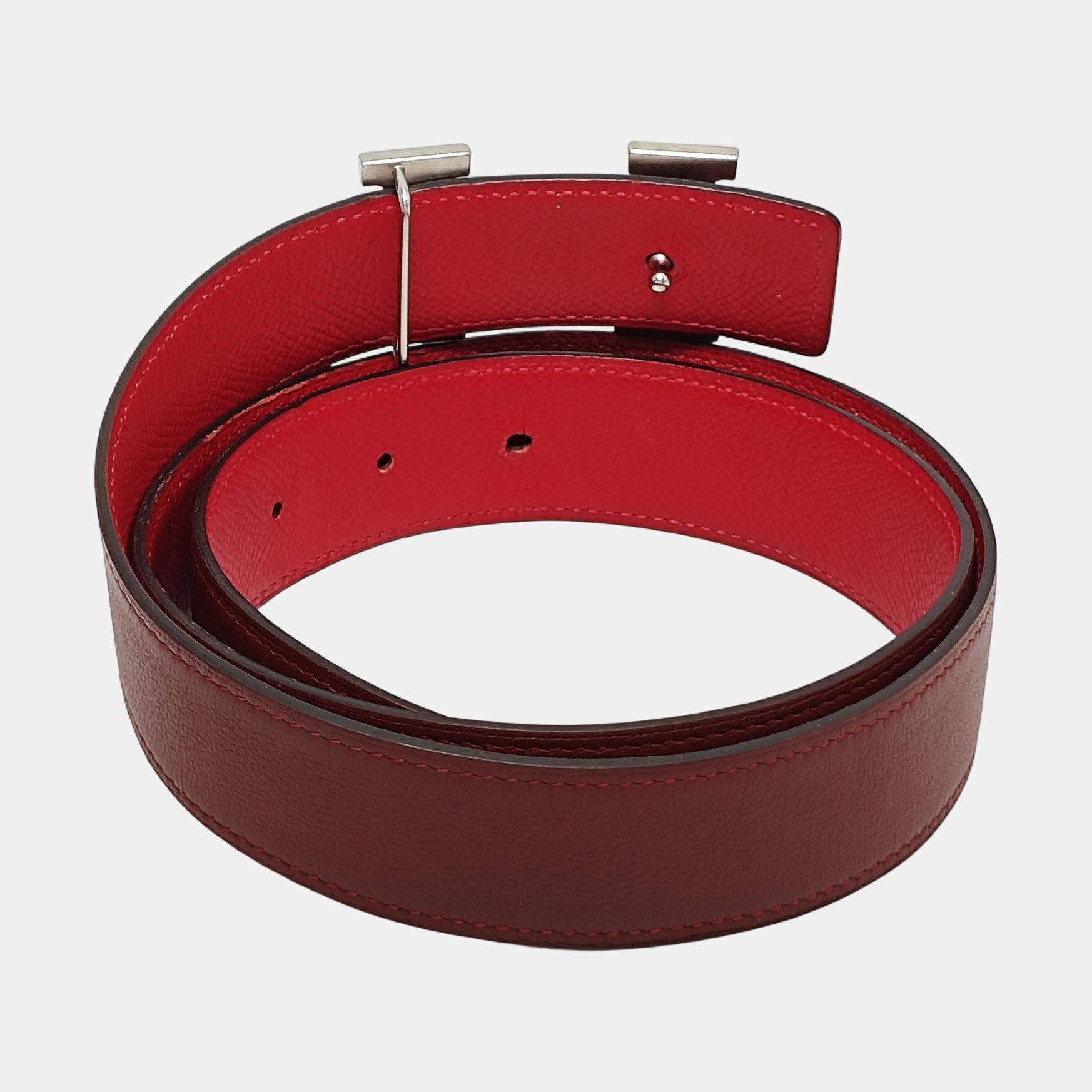 Leather Belt Red